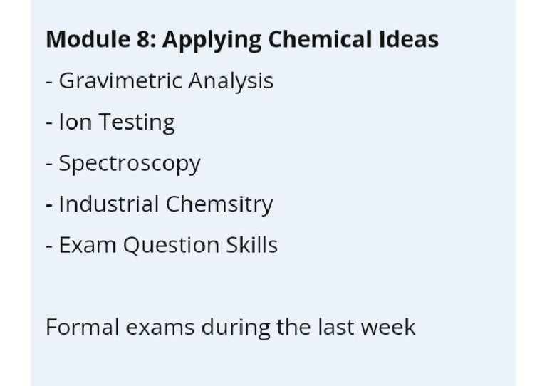 Module 8 Chemistry Pdf