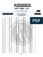 City Test 03 - Answer Key