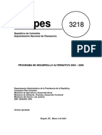 2003 CONPES 3218 Desarrollo Alternativo (Cero Ilícitos) (Limpio)