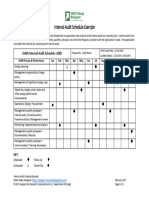 Internal Audit Schedule (Example)