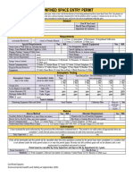 Confined Space Permit