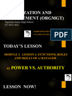 Orgmgt Module 1 - Lesson 1-Power and Authority