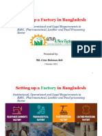 Presentation On Setting Up A Factory in Bangladesh