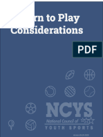 Return To Play Considerations