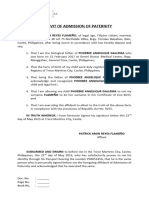 Affidavit of Admission of Paternity - Phoebee Angelique Gallema
