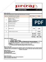 Quotation: Sr. No. Description of Goods QTY Price Total