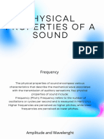 Physical Properties of A Sound
