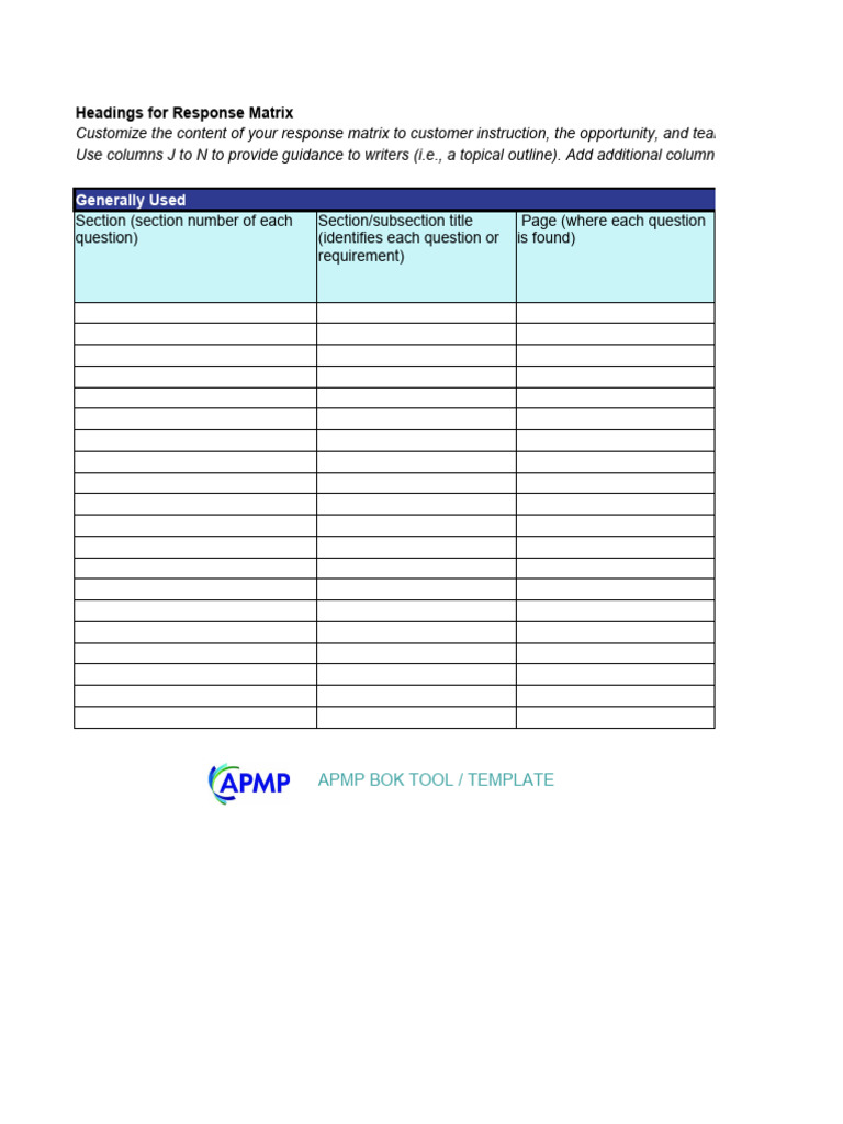 Customizable Response Matrix Guide | PDF | Art | Computers