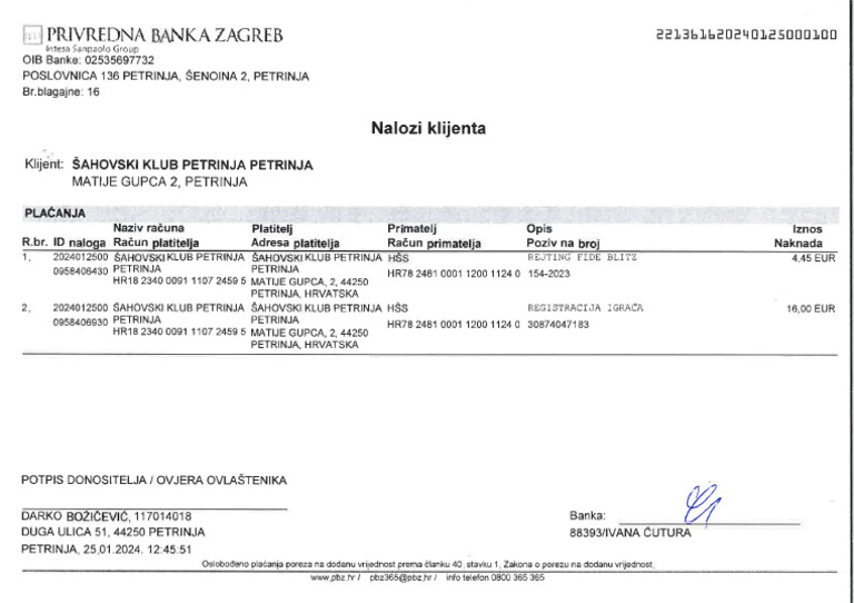 Platni Nalog HSS | PDF