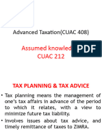 Tax Planning Provision of Tax Advice