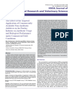 The Effect of The Targeted Application of Commercially Available Non Antibiotic Additives in The Poultry Industry On Antibiotic Usage and Biological Performance Under Commercial Field Conditions