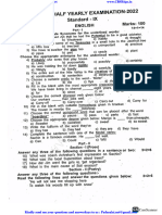 11th English Half Yearly Exam 2022 Original Question Paper Mayiladuthurai District PDF Download