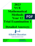 2023 VCE Mathematical Methods Year 12 Trial Examination 1 Detailed Answers