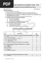 402 - InformationTechnology - Class - X - Sample Paper 2 - AnswerKey