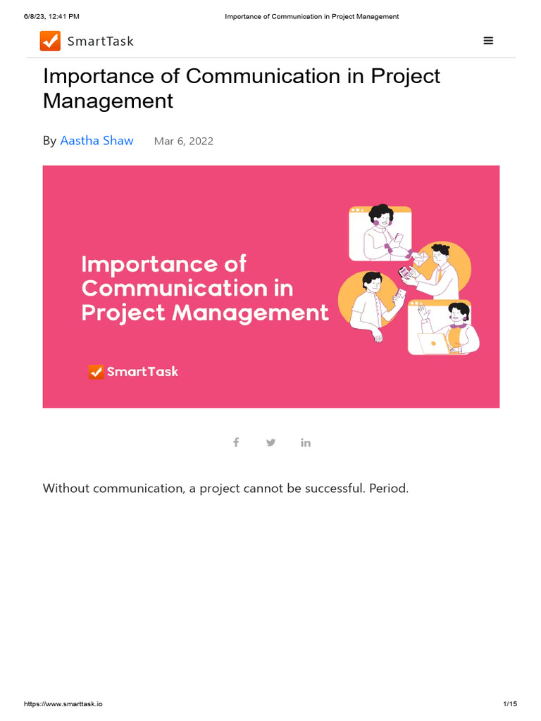 Types Of Communication In Project Management Pdf