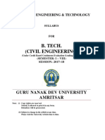 Btech Civil Engineering I To Viii