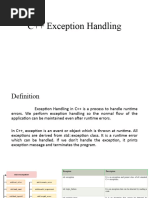 C++ Exception Handling