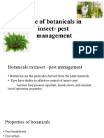 Role of Botanicals in Insect Pest