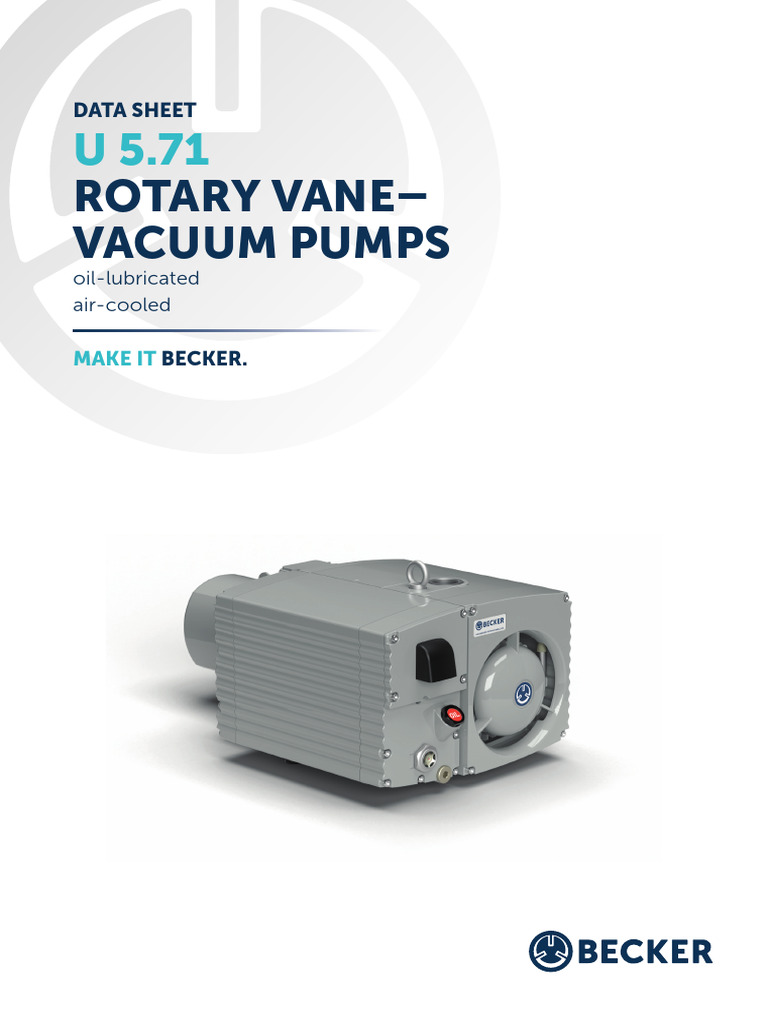 Vacuum Pump Data Sheet | PDF
