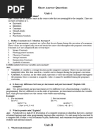 ITP Short Answer Questions (AutoRecovered)