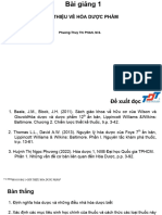 Bản Dịch Của H01033-Hóa Dược 1-Lecture 1-Introduction to Medicinal Chemistry