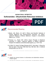 H01033-Hoá Dư C 1-Lecture 3-Sulfonamidesdihydrofolate Redutase Inhibitor