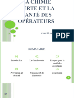 La Chimie Verte Et La Sante Des Operateurs