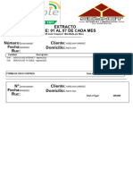 Extracto Vence: 01 Al 07 de Cada Mes Número: Fecha: Ruc: Cliente: Domicilio