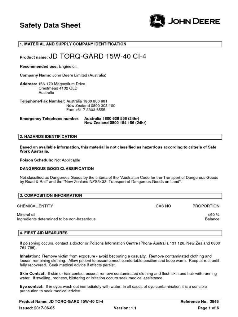 Torq Gard 2 | PDF | Toxicity | Dangerous Goods
