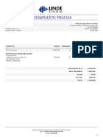 Presupuesto Pr10524: Cliente Miguel Ángel Moreno Linder