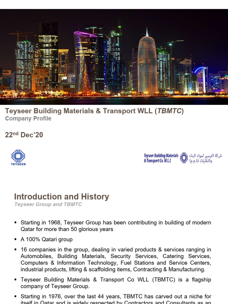 Teyseer BM Company Profile PQ 1 | PDF | Doha | Secondary Sector Of The ...