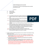 SLE206 Cell Biology Practice Exam 2019 - ANSWERS