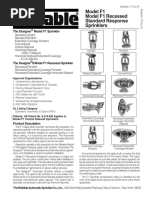 Reliable Model G Sprinkler Catalogue | PDF | Fire Sprinkler System | Screw