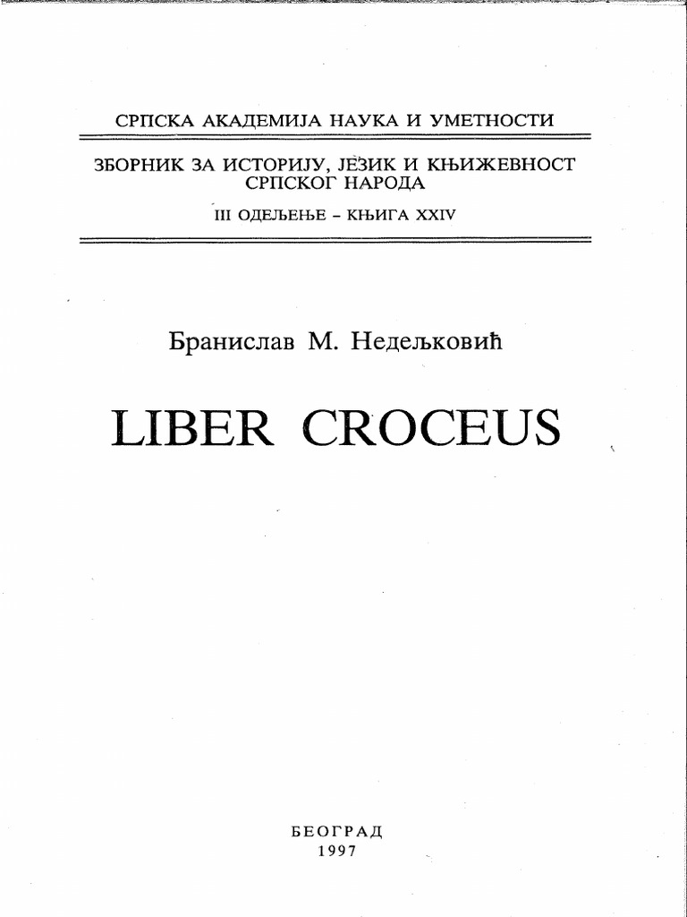 Liber Croceus (Zakonodavstvo Dubrovačke Republike 1460.1803.) PDF