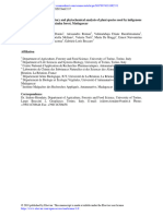 First Ethnobotanical Inventory and Phytochemical Analysis of Plant Species Used by Indigenous People Living in The Maromizaha Forest, Madagascar