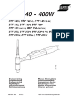 ESAB BTF 200. Antorcha Soldadura TIG. Despiece