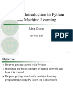 Introduction To Python Machinelearning 20190417 Lingzhang