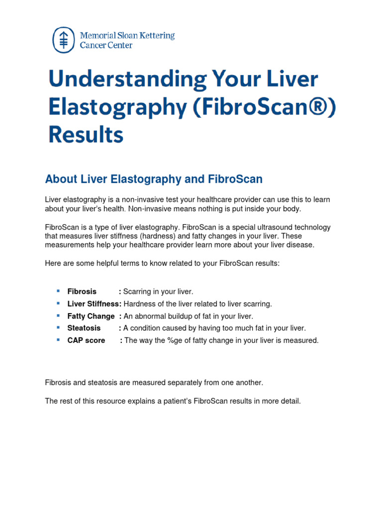 Interpretation Of Fibroscan Results Chart