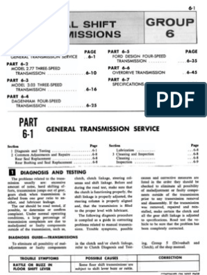 Group 6 Manual Transmissions, PDF, Manual Transmission