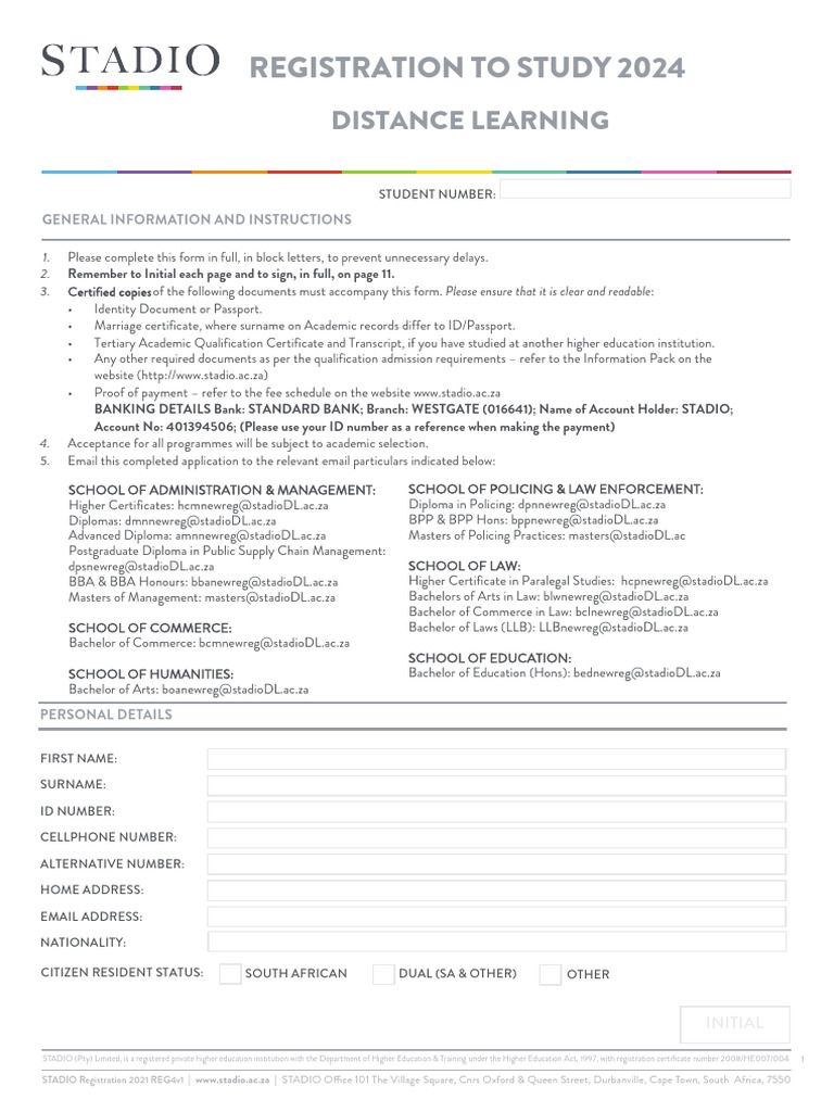 Stadio Registration Guide 2024 | PDF | Bachelor's Degree | Diploma