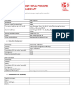 2023 YLI National Program - CV and Essay Template