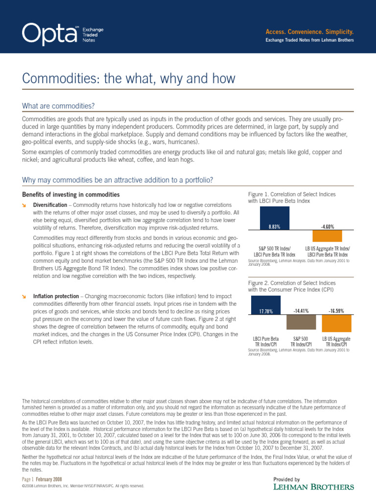 Exchange Traded Notes PDF Exchange Traded Fund Commodity Markets