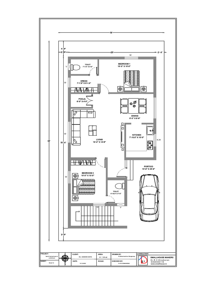 2BHK South Facing House Plan Vastu | PDF | Culture Of Queensland ...