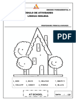 Caderno de Atividades Língua Inglesa