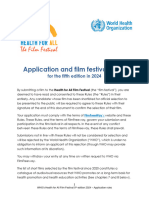 Who Film Festival Application Rules