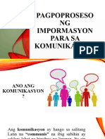 Pagpoproseso NG Impormasyon para Sa Komunikasyon