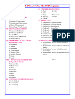 Zoology Practical Record Order 2024