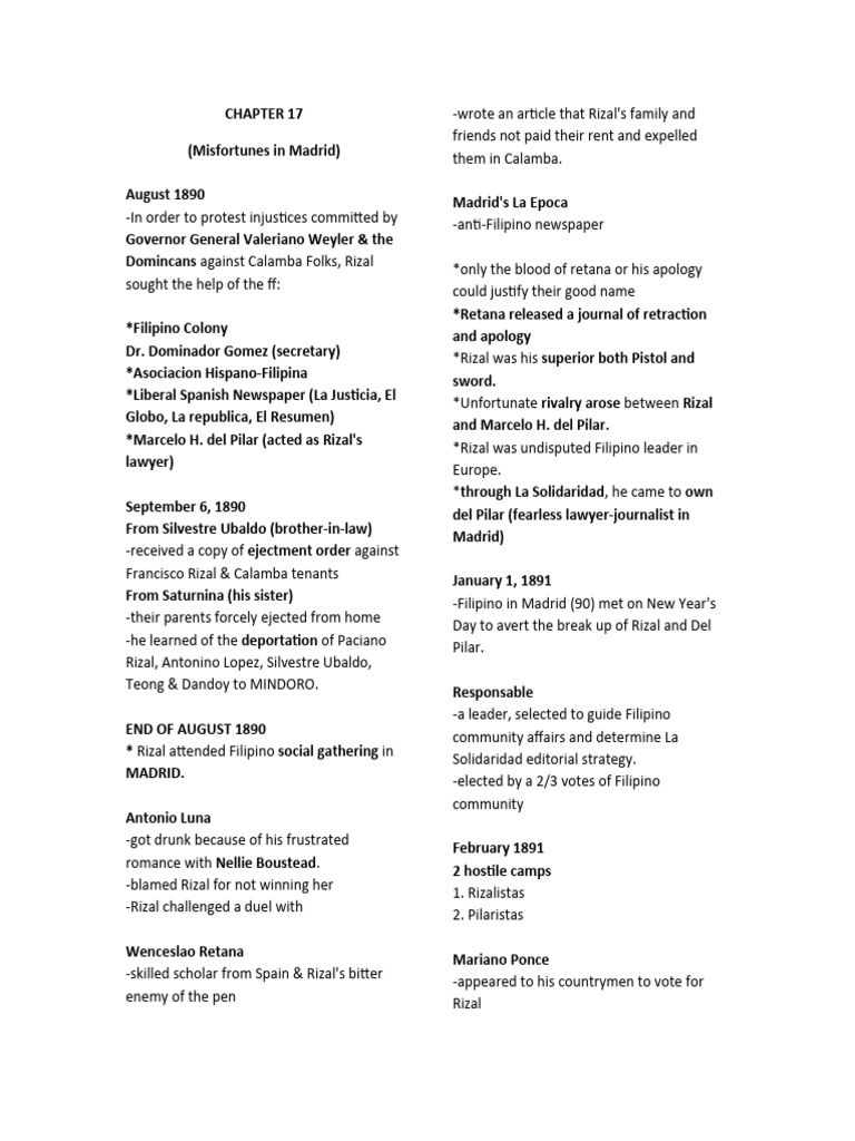 RIZAL REVIEWER WPS Office | PDF | Philippines