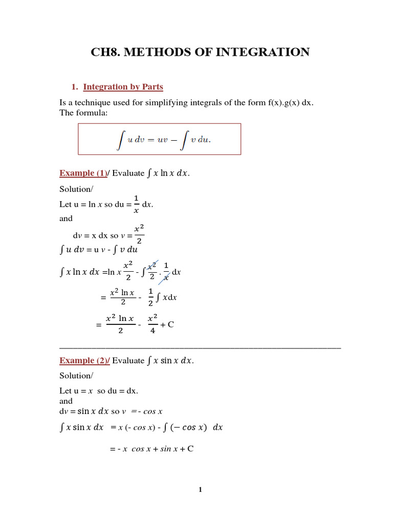 Techniques of Integration | PDF | Functions And Mappings | Mathematical ...