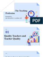 Ensuring Teaching Quality Through Competency Framework Standards